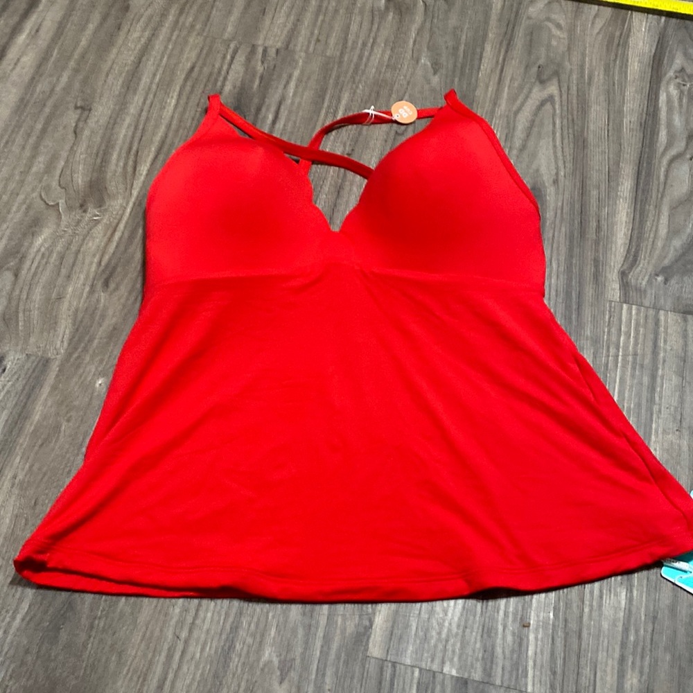 Seafolly Women's Petal Edge DD Cup Tankini Swimsuit Top Size 18